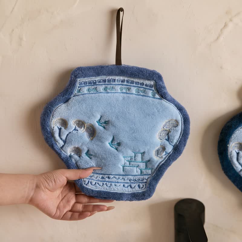 Serviettes de toilette en polaire corail Blue Willow d'Ownkoti - image 3