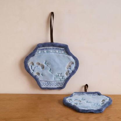 Serviettes de toilette en polaire corail Blue Willow d'Ownkoti - image 1