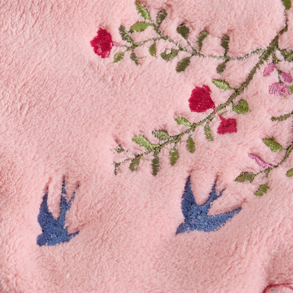 Serviette de toilette en polaire corail Ownkoti à motif d'oiseaux et de fleurs - image 5
