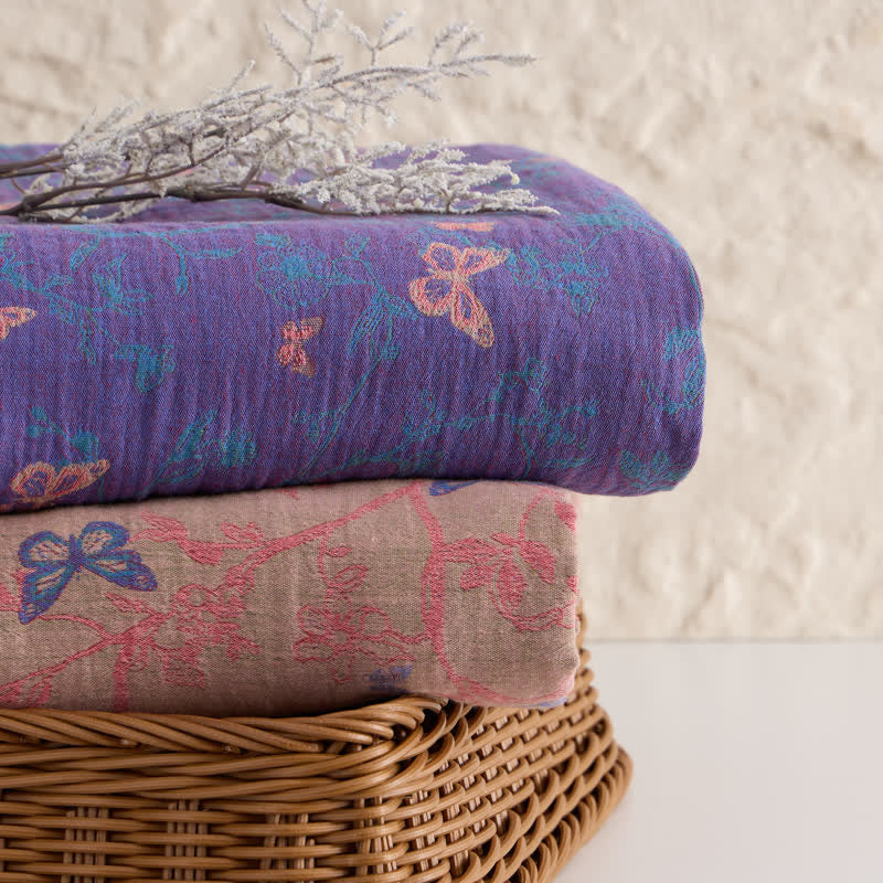 Tissu jacquard en coton à motif de vigne papillon Ownkoti - image 8