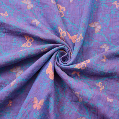 Tissu jacquard en coton à motif de vigne papillon Ownkoti - image 2