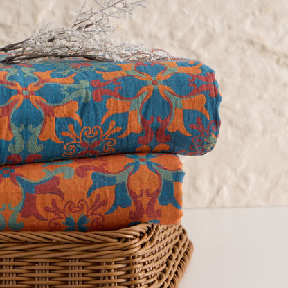 Tissu jacquard en coton à médaillon floral Ownkoti - image 8
