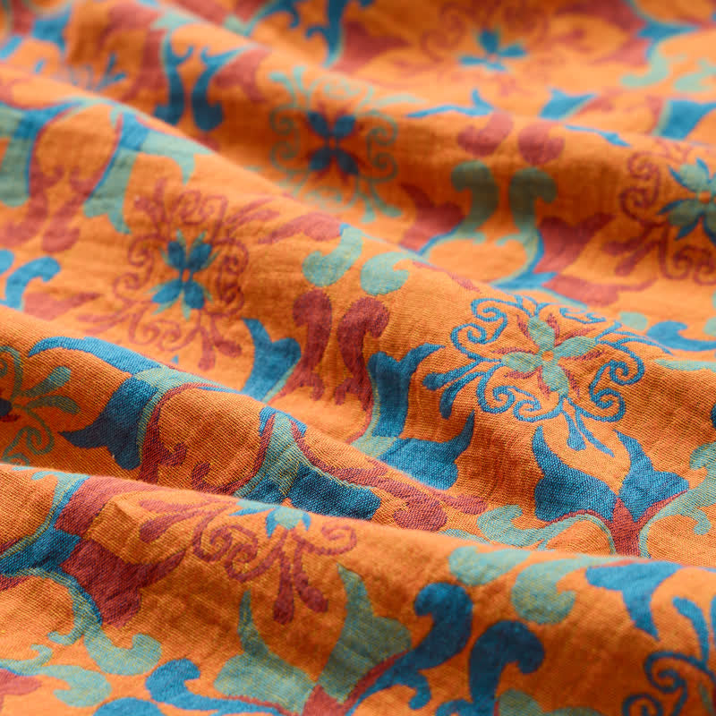 Tissu jacquard en coton à médaillon floral Ownkoti - image 6