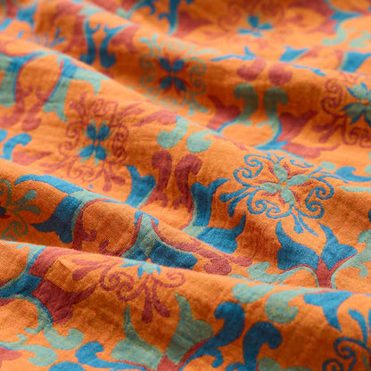 Tissu jacquard en coton à médaillon floral Ownkoti - image 6