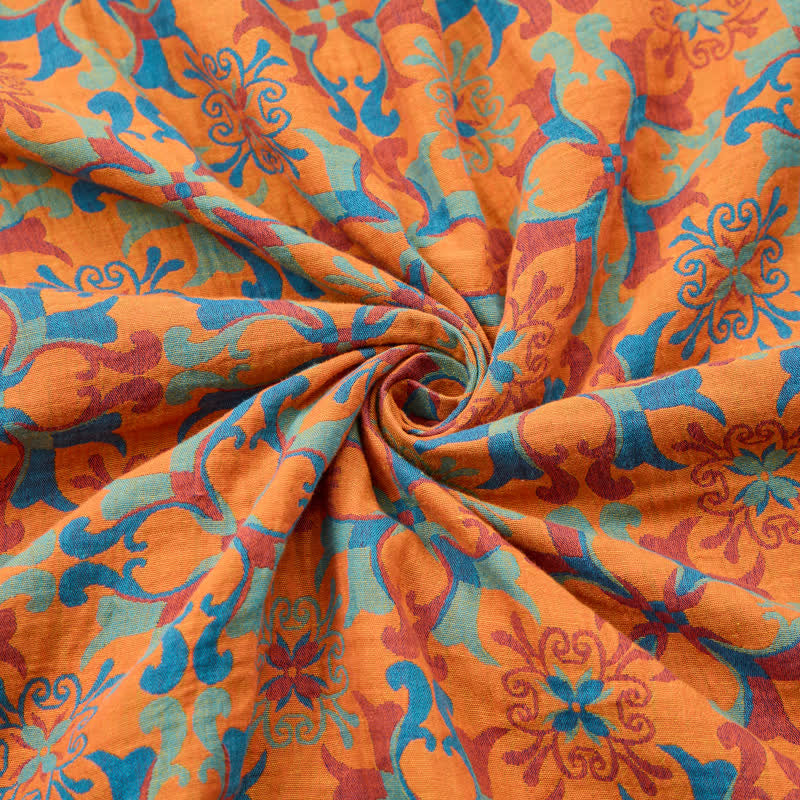 Tissu jacquard en coton à médaillon floral Ownkoti - image 7