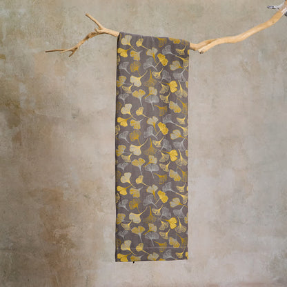 Tissu jacquard en coton à grandes feuilles de ginkgo Ownkoti - image 9