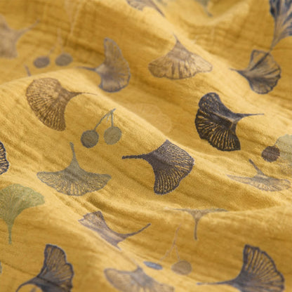 Robe midi d'intérieur à bretelles et motif feuille de ginkgo Ownkoti - image 14