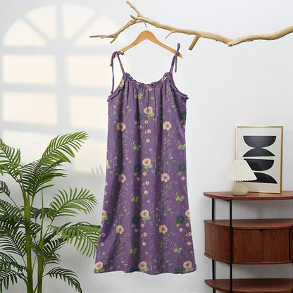 Robe longue bohème à bretelles et imprimé floral Ownkoti - image 1
