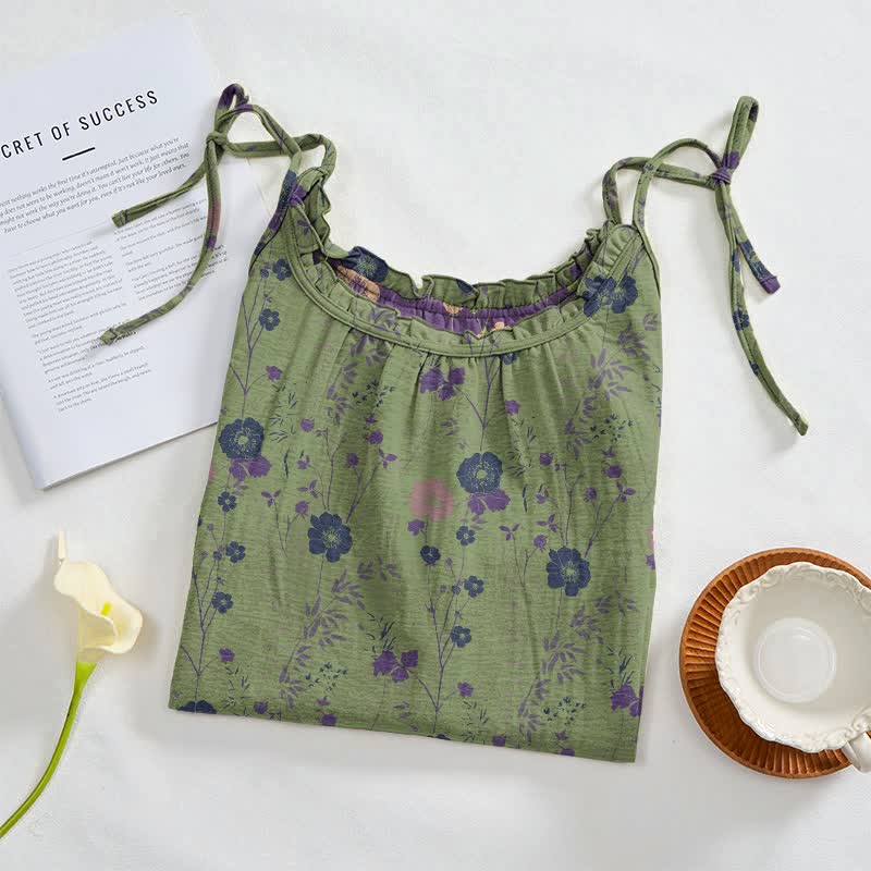 Robe longue bohème à bretelles et imprimé floral Ownkoti - image 6