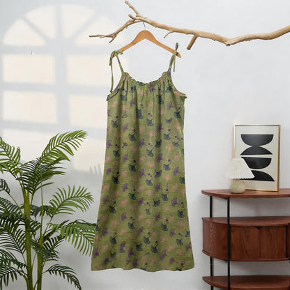 Robe d'intérieur à bretelles nouées et imprimé floral Ginkgo d'Ownkoti - image 11