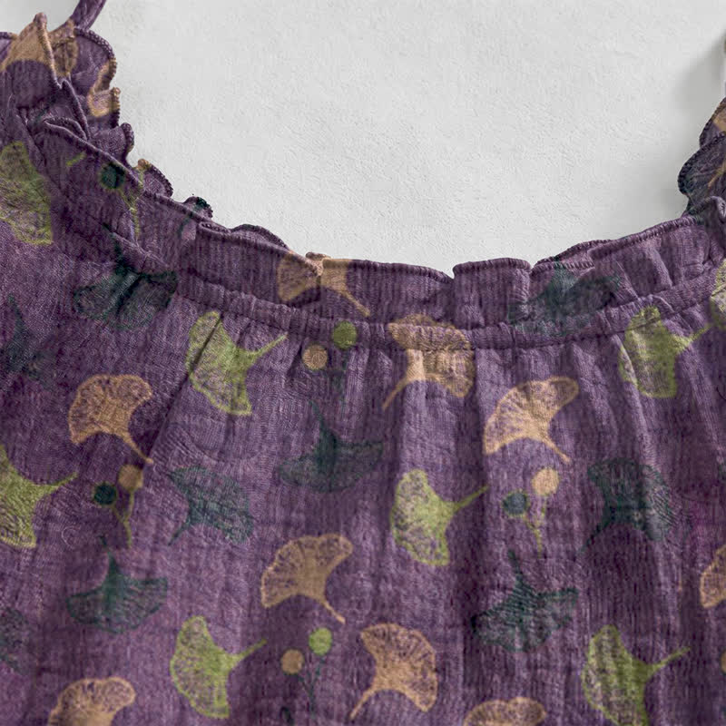 Robe d'intérieur à bretelles nouées et imprimé floral Ginkgo d'Ownkoti - image 18