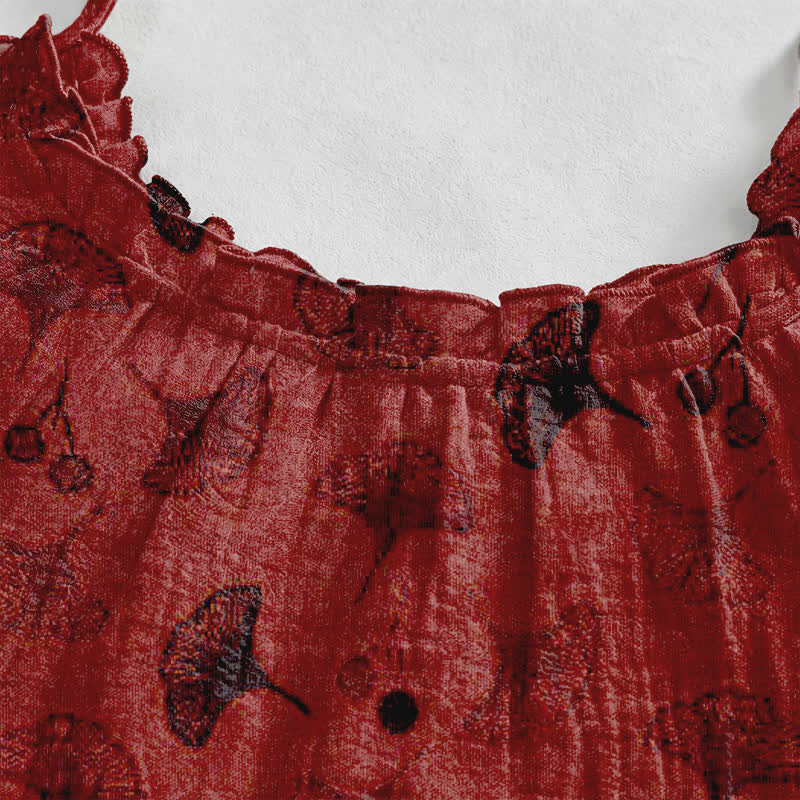 Robe d'intérieur à bretelles nouées et imprimé floral Ginkgo d'Ownkoti - image 38