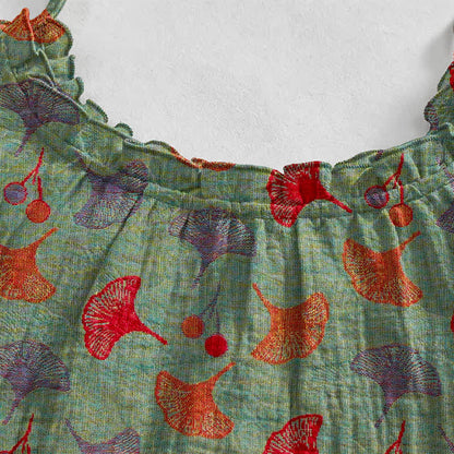 Robe d'intérieur à bretelles nouées et imprimé floral Ginkgo d'Ownkoti - image 43