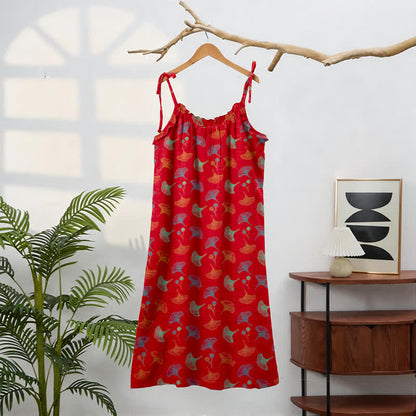 Robe d'intérieur à bretelles nouées et imprimé floral Ginkgo d'Ownkoti - image 46