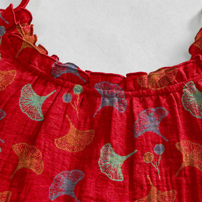 Robe d'intérieur à bretelles nouées et imprimé floral Ginkgo d'Ownkoti - image 48