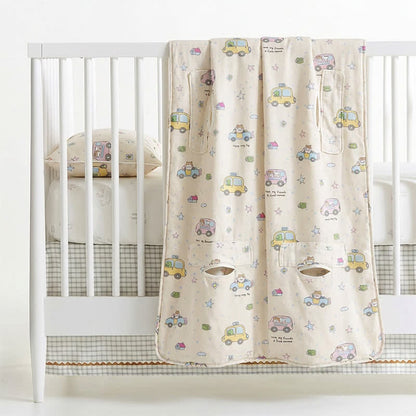 Couverture bébé anti-coups de pied en gaze de coton Ownkoti, motif petites voitures - image 4