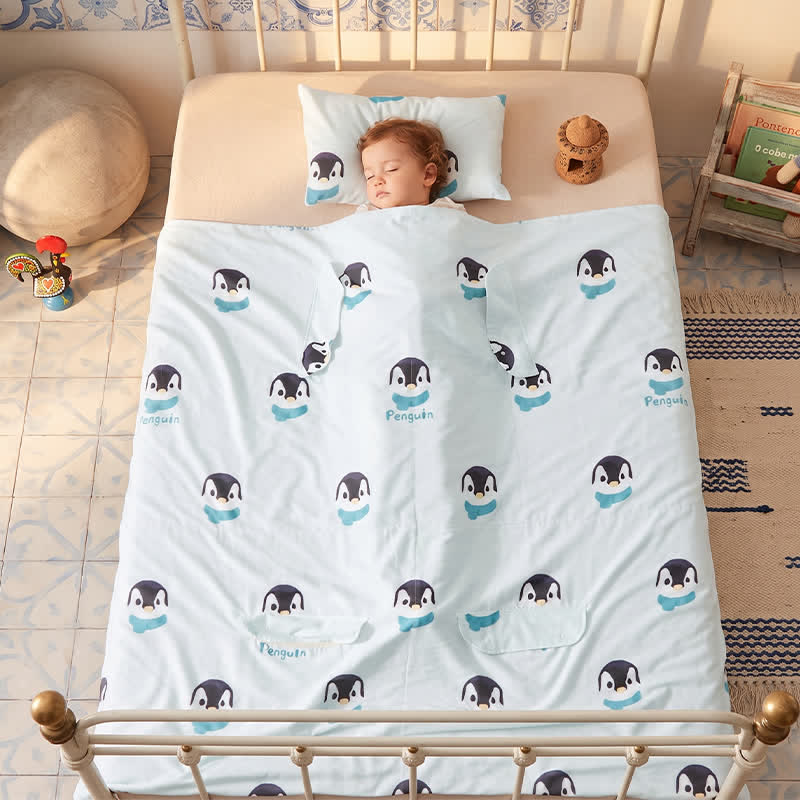 Couverture bébé en gaze de coton Ownkoti Penguin Dream - image 2