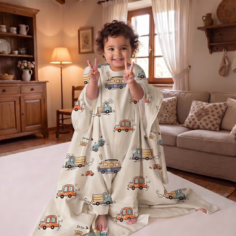 Couverture d'été pour bébé en gaze de coton Ownkoti Bus - image 1