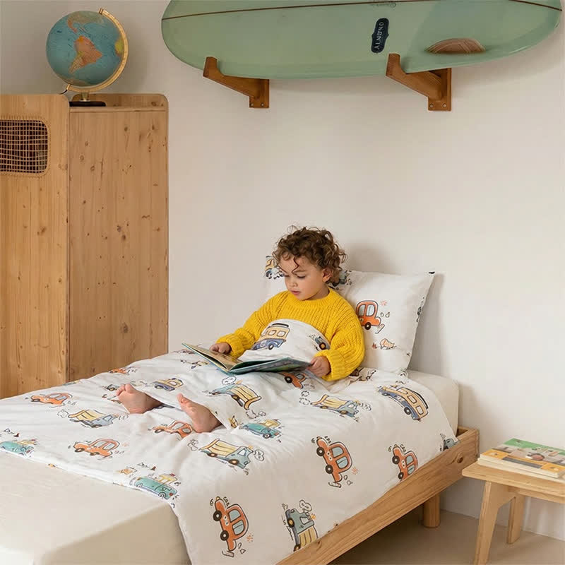 Couverture d'été pour bébé en gaze de coton Ownkoti Bus - image 3