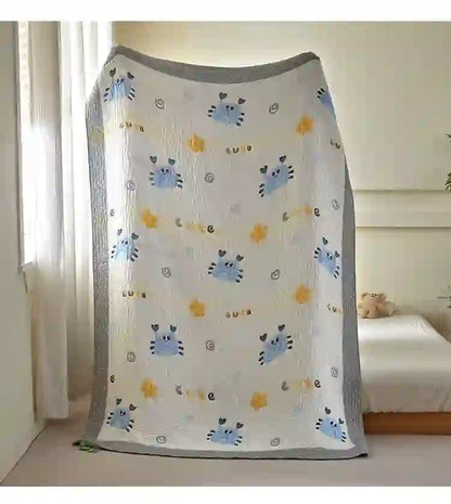 Couverture bébé matelassée en lyocell à motif crabe bleu Ownkoti - image 6