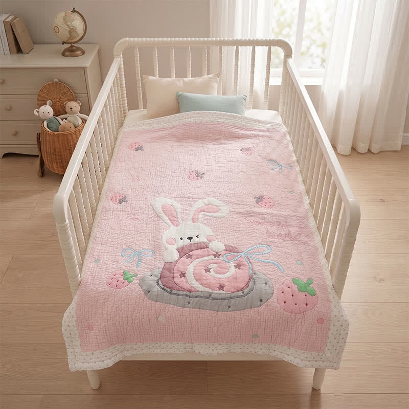 Couverture bébé Ownkoti Pink Bunny Strawberry en lyocell - image 2