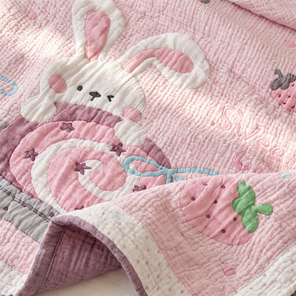 Couverture bébé Ownkoti Pink Bunny Strawberry en lyocell - image 4