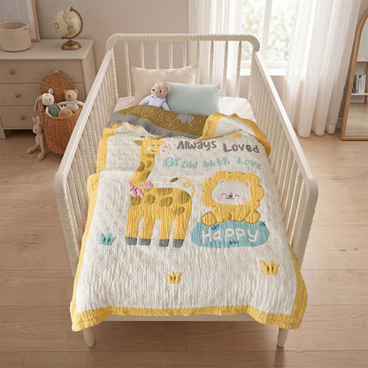 Couverture bébé matelassée en lyocell Ownkoti Girafe et Lion - image 2