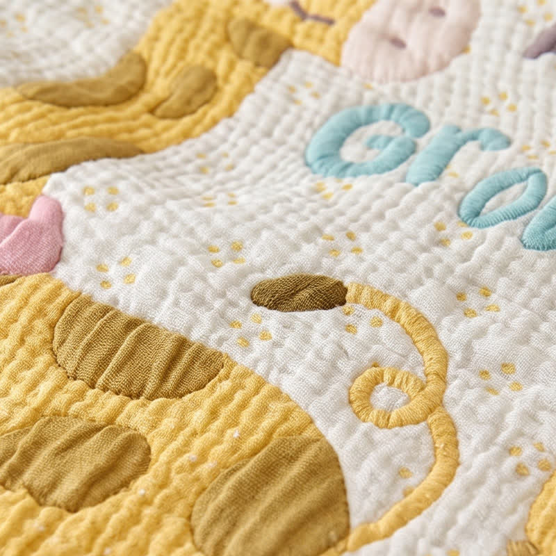 Couverture bébé matelassée en lyocell Ownkoti Girafe et Lion - image 3