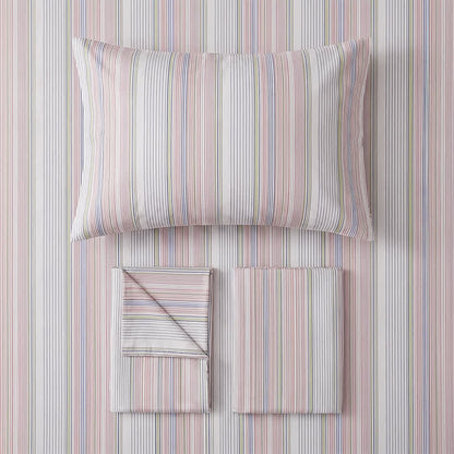 Ensemble de literie Ownkoti à rayures pastel pour lit simple XL. - image 13