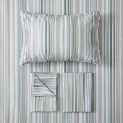 Ensemble de literie Ownkoti à rayures pastel pour lit simple XL. - image 18