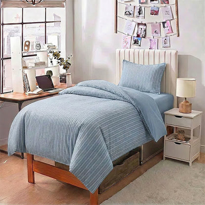 Ensemble de literie Ownkoti Nordic Stripe en coton pour lit simple XL - image 1