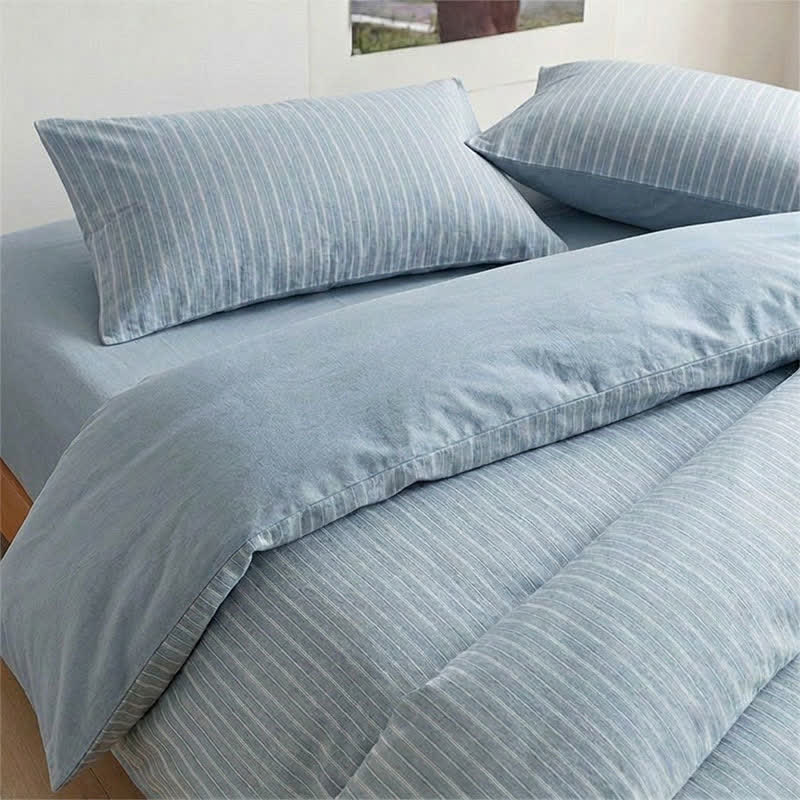 Ensemble de literie Ownkoti Nordic Stripe en coton pour lit simple XL - image 2