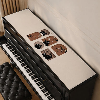 Tapis de table en cuir PU Ownkoti à motif chat fantaisiste - image 3
