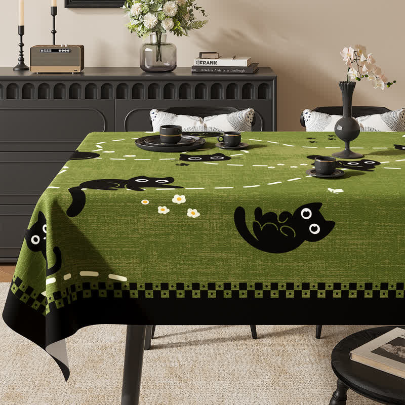 Nappe imperméable en PVC Ownkoti Playful Cat Garden - image 2