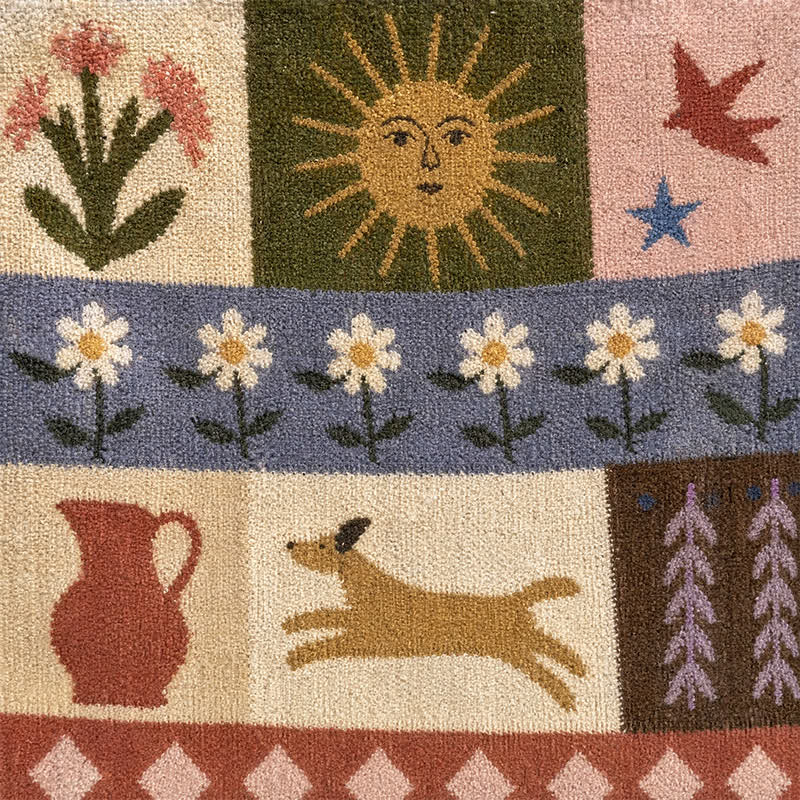 Couverture à franges patchwork à motif chiot Ownkoti - image 3