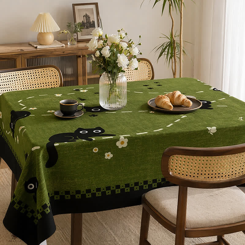 Nappe imperméable en PVC Ownkoti Playful Cat Garden - image 3