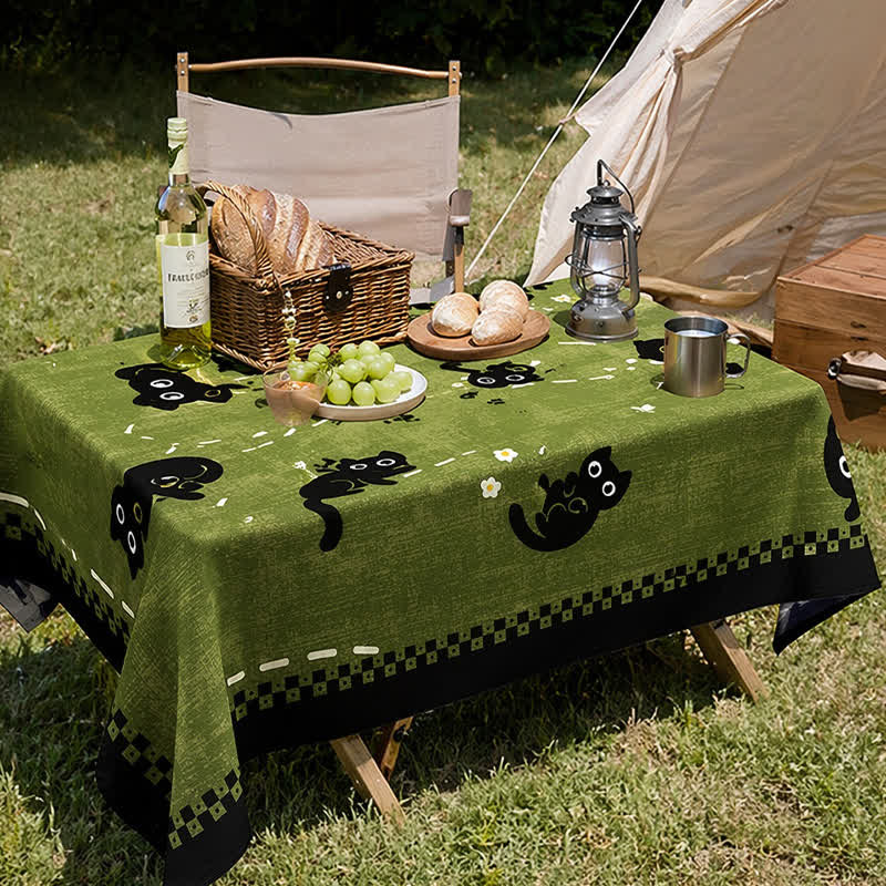 Nappe imperméable en PVC Ownkoti Playful Cat Garden - image 1