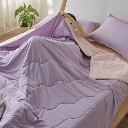 Couette d'été légère et rafraîchissante double face Ownkoti - Violet - 79" × 91" - image 10