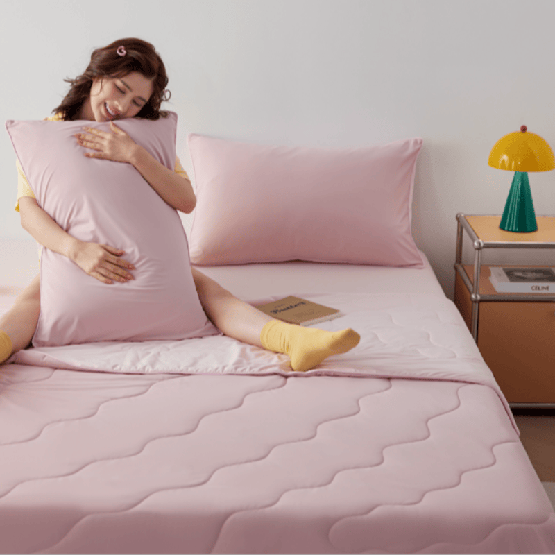 Couette d'été légère et rafraîchissante double face Ownkoti - Rose - 79" × 91" - image 12