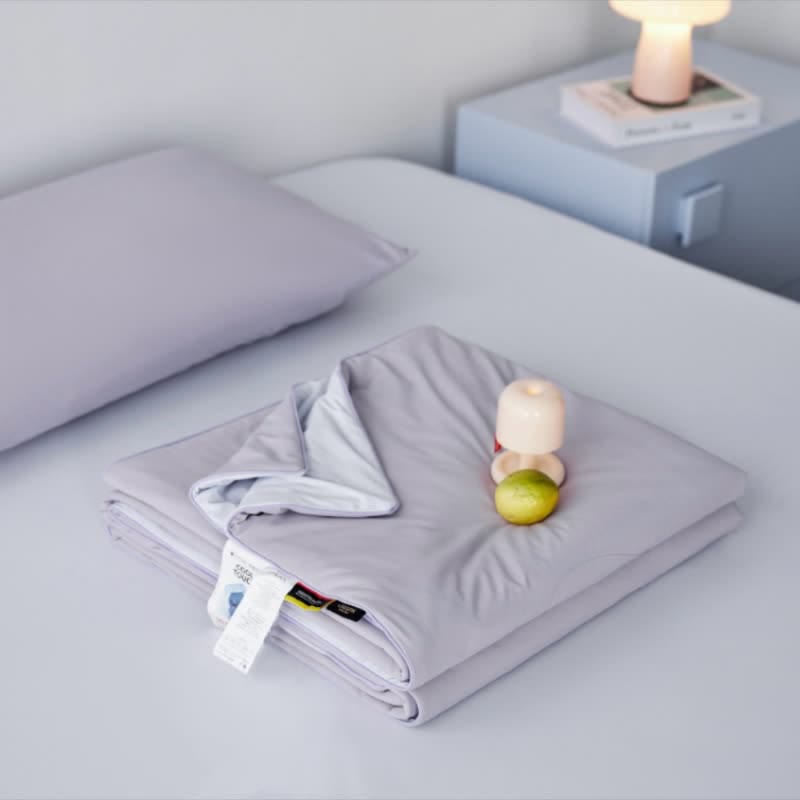 Couette d'été légère et rafraîchissante de style nordique Ownkoti - Violet poussiéreux - 79" × 91" - image 8