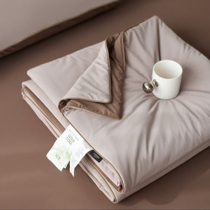 Couette d'été légère et rafraîchissante de style nordique Ownkoti - Beige café - 79" × 91" - image 14