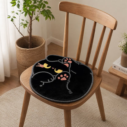 Coussin de siège Ownkoti en imitation cachemire à motif chat bouclé - image 7