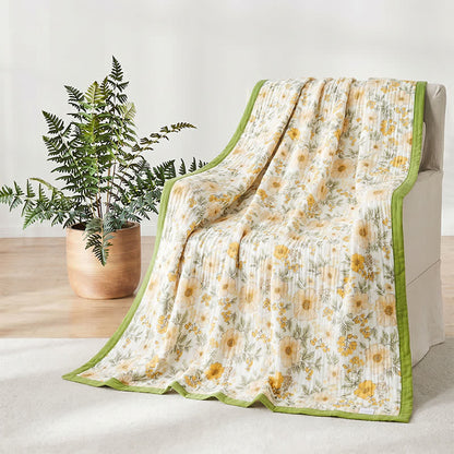 Couverture en gaze de coton jaune Ownkoti Meadow Bloom - image 2