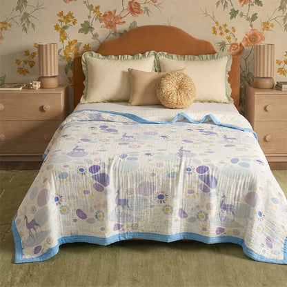 Couverture en gaze de coton Ownkoti Pastel Bloom - image 0