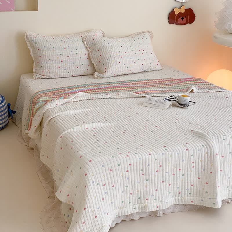 Couette légère Ownkoti Cream Confetti Dot en lyocell lavé - image 1