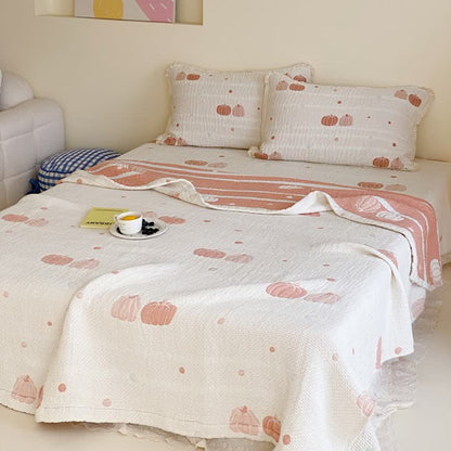 Couette d'été matelassée en lyocell couleur crème à la citrouille d'Ownkoti - image 3