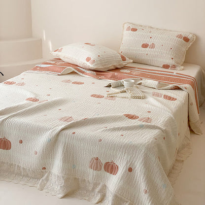 Couette d'été matelassée en lyocell couleur crème à la citrouille d'Ownkoti - image 1