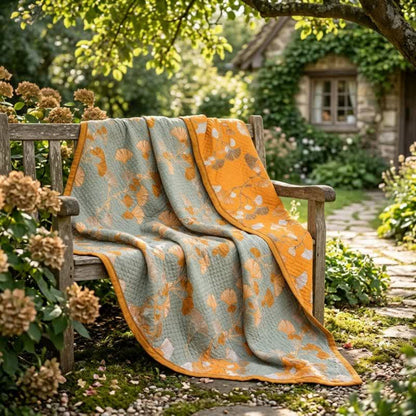 Couverture matelassée réversible Ownkoti à motif botanique de ginkgo - image 4