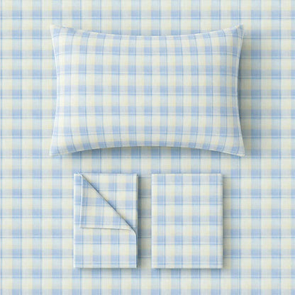 Ensemble de literie pour dortoir Ownkoti à carreaux pastel, lit simple XL - image 1