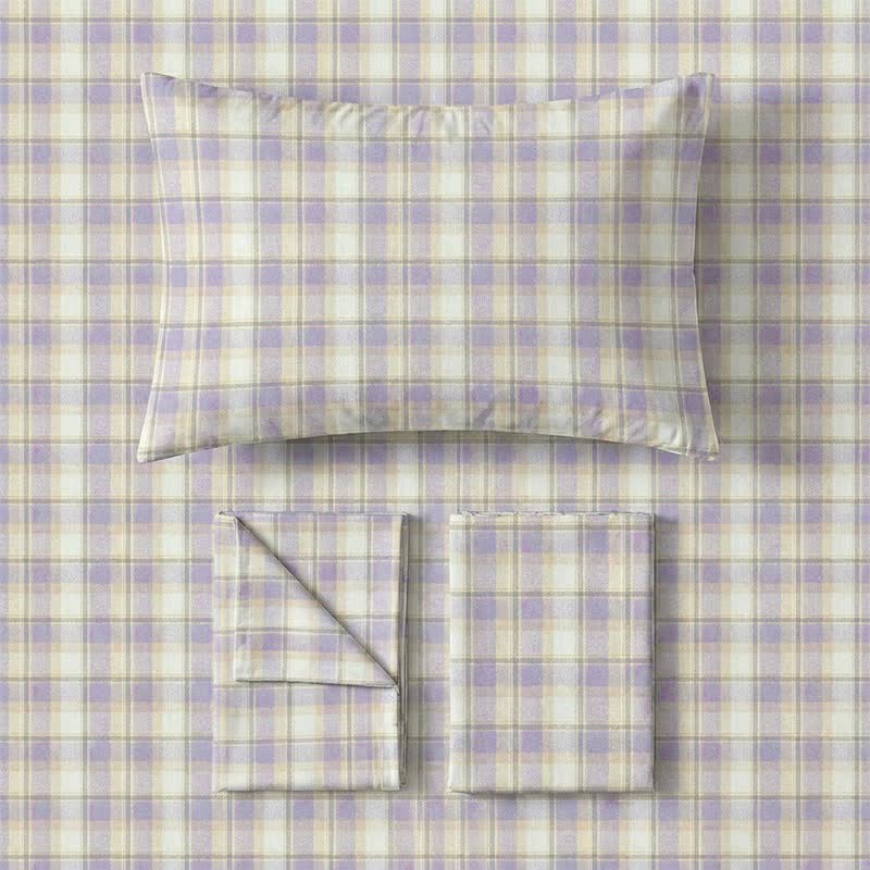 Ensemble de literie pour dortoir Ownkoti à carreaux pastel, lit simple XL - image 8